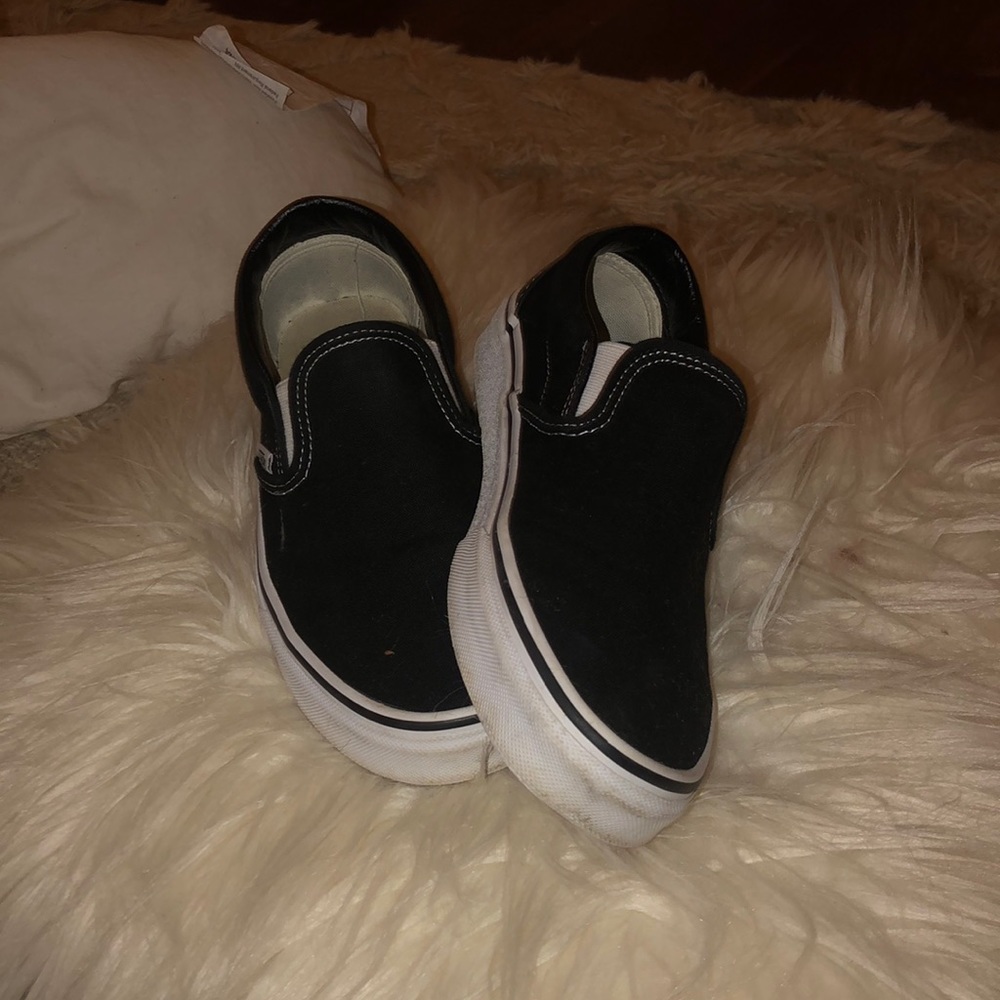 Black Vans Canvas Slip-On Women